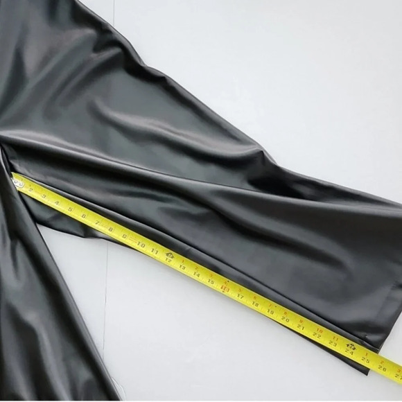 Maison Cinqcent 500 Plus Women's Pull On Pants Black Faux Leather Stretch  Sz 1X - Picture 8 of 11